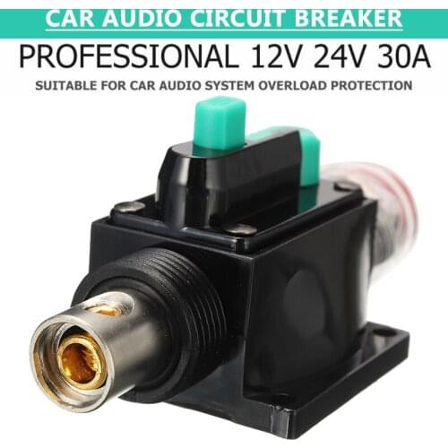 For Car Video System 1pc DC 12V-24V 30A Cars Bike Stereo Audio Circuit Breaker High Quality Auto Recovery Fuse Breakers Mayitr