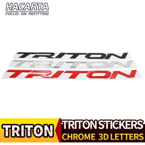 Fit For Triton L200 Chrome Car 3D Letters Hood Emblem Logo Badge Car Stickers Styling Car Accessories Wording 3D Letter