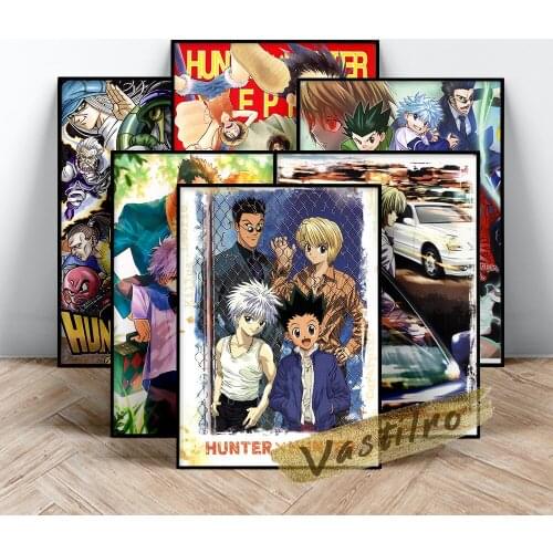 Hunter × Hunter Poster, Comic Character Portrait Wall Picture, Japanese Manga Wall Art, Japan Anime Canvas Painting, Fans Gift