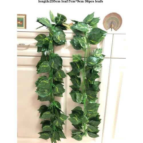 36leafs12 line Artificial Vine ivyLeaf leaves Garland Plant Wall Hanging interior Party Wedding Decoration Home Decoration Gift