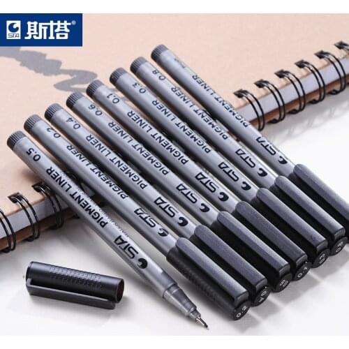 STA 8050 Art Sketch comics Art Marker Pen Pigment Liner Water Based For Drawing Handwriting School office stationery waterproof