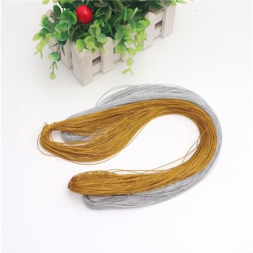 Metallic Cord Gold Silver Thread Craft Gift Box 100m/pc 1pcs 0.8mm Rope Bead Necklace Diy Jewelry Findings String Fabric ds238