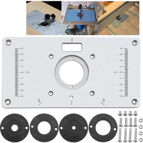 Multifunctional Aluminium Router Table Insert Plate Woodworking Benches Wood Router Trimmer Models Engraving Machine