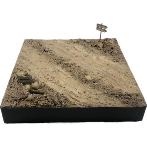 1 / 6 soldier man desert road manual simulation terrain sand table vehicle model soldier man exhibition platform scene model