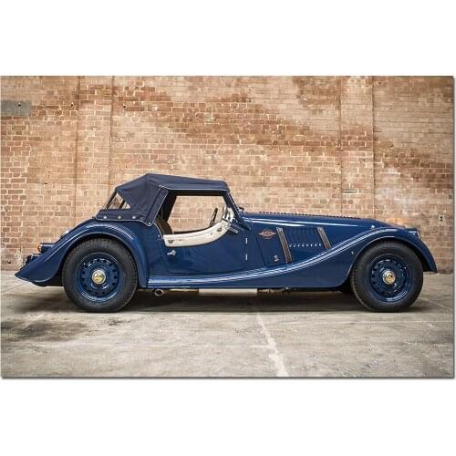 Morgan 4-4 80th Anniversary Car Poster Wall Picture for Living Room Wall Art Canvas Cloth Fabric Print Painting