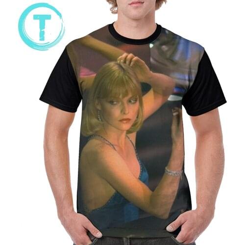 Scarface T Shirt Elvira Hancock Scarface 1983 T-Shirt Short Sleeves 4xl Tee Shirt Men 100 Percent Polyester Printed Tshirt