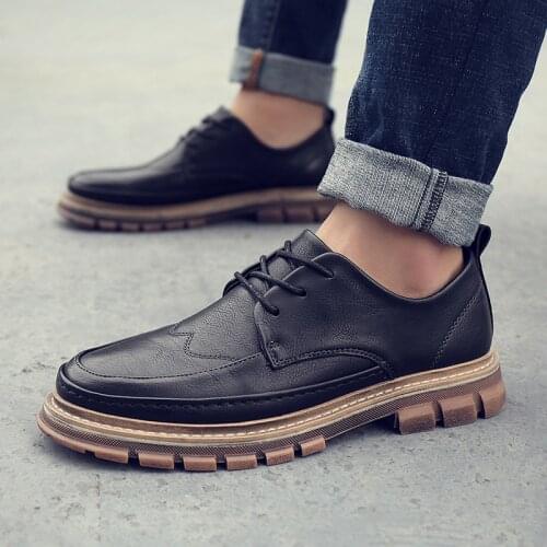 Mens Leather Shoes Handmade Business Dress Shoes Men Formal Shoes 2021 New