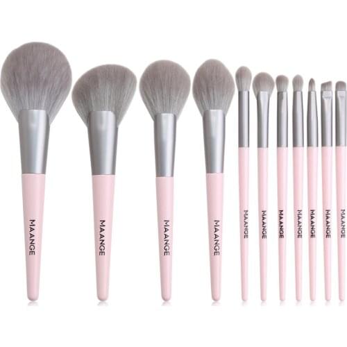 11Pcs Foundation Make-up Brushes Set Professional Powder Blush Eyeshadow Concealer Eye Make Up Brush High Quality Makeup Brushes