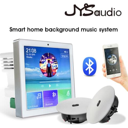Mini Touch Screen In Wall Amplifier Bluetooth Fm HiFi Stereo Sound Audio Music Player PA Ceiling Speaker Kit Home Theater System