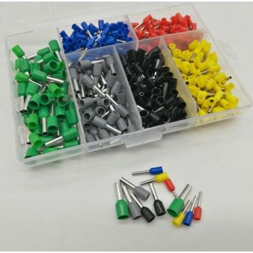 6 Size 460pcs Crimp Terminal tube pre insulating terminal Bootlace Ferrules kit set Wire Copper Crimp AWG 22mm---AWG12mm