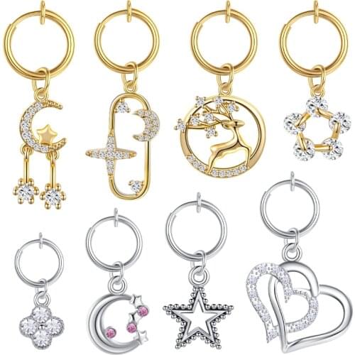 Fake Navel Clip On Belly Button Rings Gold Silver Faux Earrings Belly Piercing Ombligo Non Piercing Navel Ring Body Jewerlry