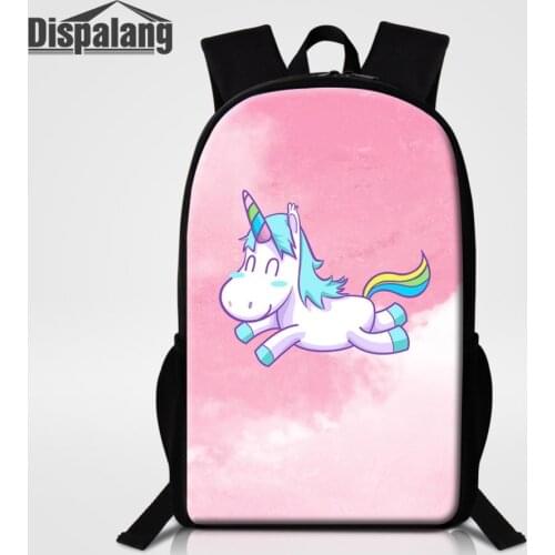 Girl Lovely Unicorn Back Pack To School Animal Pattern Schoolbag Bookbags For Children Daily Daypack Women Fashion Shoulder Bags