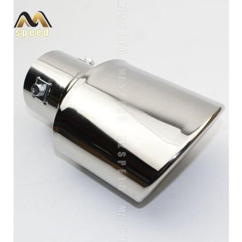 Universal Car Rear Round Exhaust Pipe Tail Muffler Tip Chrome Stainless Steel Automobile Muffler Tip Replacement For Auto Acce