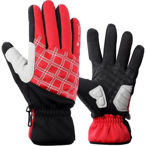 Cycling Windproof Gloves Full Finger Warm Waterproof Racing Protect Mitts