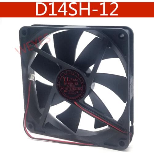 Power Supply Fan D14SH-12 Silent Cooling Fan 2Wire 140mm*140mm*25mm 12v 0.70A