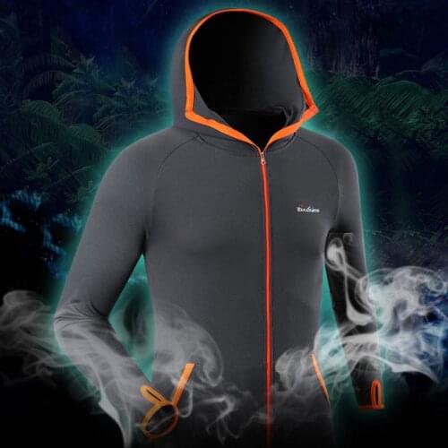 Ice Silk Breathable Fishing Suit Summer Outdoor Running Camping Clothing UV Protection Cycling Hooded Top