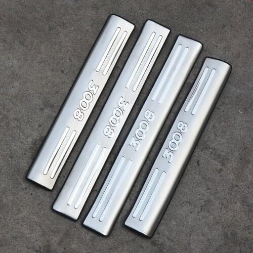 High quality stainless steel Scuff Plate/Door Sill for 2013-2019 Peugeot 3008 Car styling