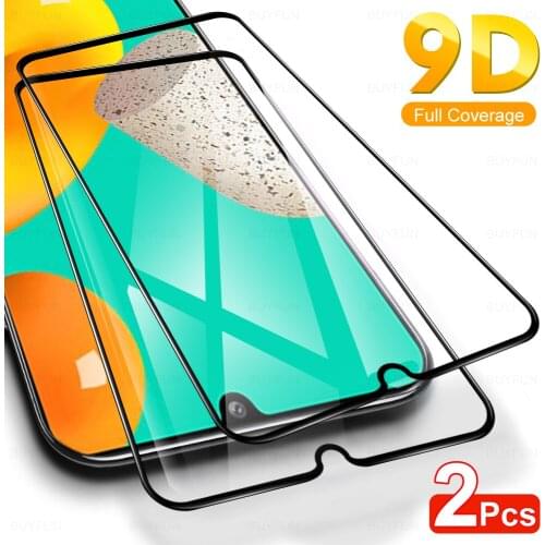 2Pcs HD Full Cover Tempered Glass For Samsung Galaxy M32 Phone Glas Screen Protector Glasses Film For Sansung M 32 32M 2021 6.4"