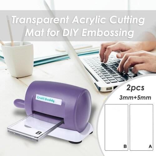 1/2Pcs Clear Acrylic Cutting Mat Plate For DIY Embossing Cutting Dies Platform Adapter Transparent Die Cutter Spacer 3mm 5mm