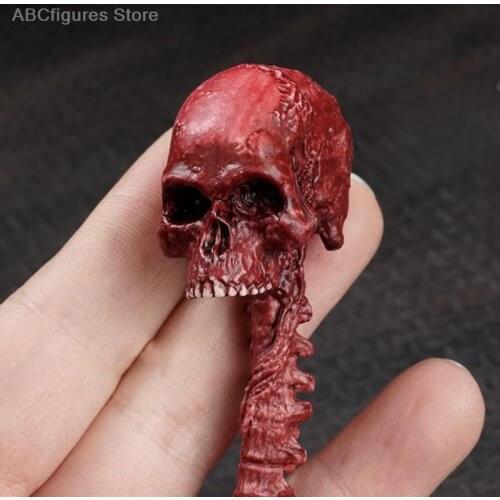 1/6 Head carving Red/Mud ASTOYS Zombie Skull Skeleton Alien Props AS007 fit for 12" Figure Toys Scenes Accessories