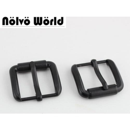10pcs 50pcs 25mm Dark black color turnbuckle zinc alloy square pin buckle bags,rose gold belts buckles