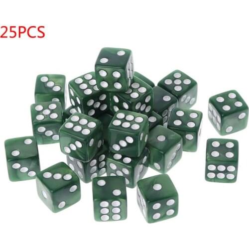 25Pcs/Set Game Dice Number 12 Square Stripe Creative Dices Party Club Games Lover Gifts For D & D Dungeon Desktop Table Games