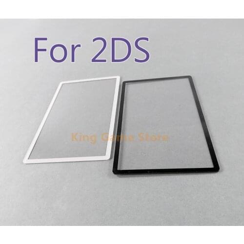 40pc Replacement For 2DS Top Surface Mirror Outer Lens Cover Upper LCD Screen Front Plastic Black White For Nintendo 2DS Console