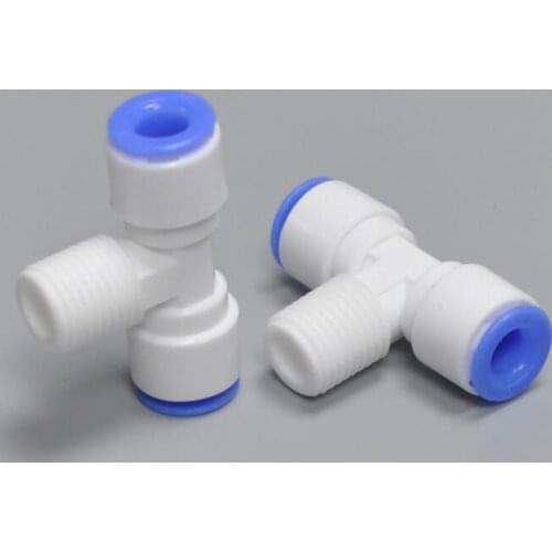 5 pcs Water Purifier Connector 1/4 T type Tee Fitting Middle Male Thread Water Purifier Accessories