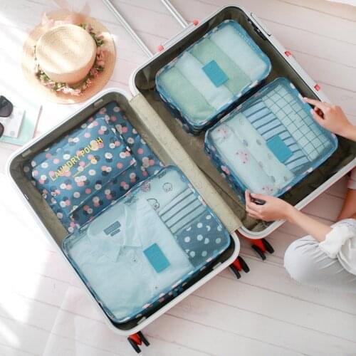 6 In 1 Korean Stylish Travel Bag Female Storage Bag For Waterproof Clothing Organizer Portable Storage Case Travel Organizer Bag