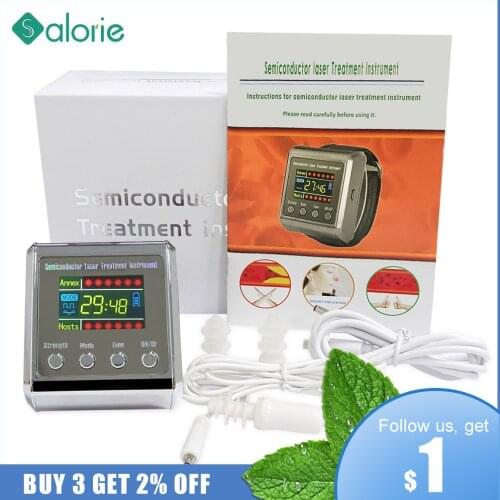 650nm Laser Therapy Wrist Low Frequency Diabetes Hypertension Cholesterol Treatment Diode LLLT Watch Laser Physiotherapy Care