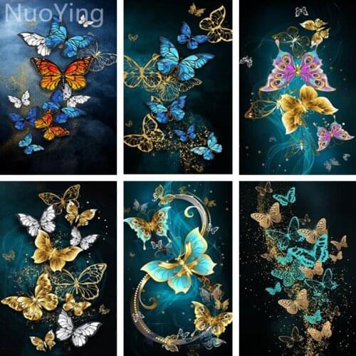 Full Square/round Animal Different Colors Butterfly Diy Diamond Painting Embroidery Mosaic Kit Cross Stitch Home Decoration