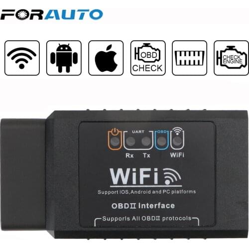 V1.5 ELM327 Car WIFI OBD 2 OBD2 OBDII Scan Tool Scanner Adapter Check Engine Light Diagnostic Tool for iOS & Android
