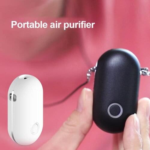Car Air Purifier Ozone Generator USB Wearable Rechargeable Anion Generator Air Clean Low Noise Car Formaldehyde Smoke Clean