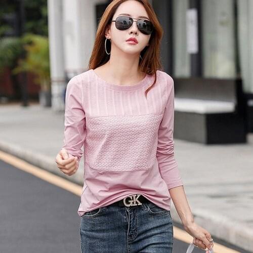 BOBOKATEER Long Sleeve T Shirt Women 2020 White Tshirt Camisetas Mujer Cotton Embroidery Tops Tee Shirt Femme T-shirty Damskie