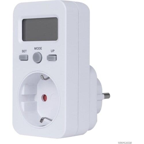 EU Plug Digital Energy Meter Wattmeter DC Wattmeter Watt Monitor Electricity Consumption Energy Analyzer Measurement Wholesales