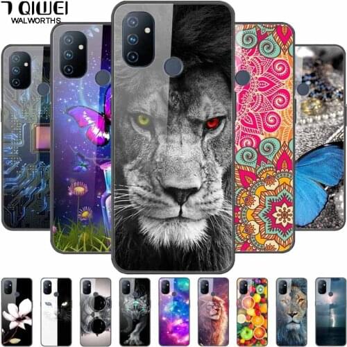 For Oneplus Nord N100 Case Tempered Glass Luxury Hard Cover for Oneplus Nord N10 5G Cases Shockproof Fashion Coque Hoesje N 10