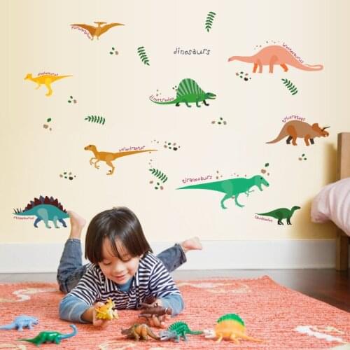 Home Decor Creative Dinosaur Animal World Decal Childrens Room Bedroom Living Room TV Wall Background Sticker