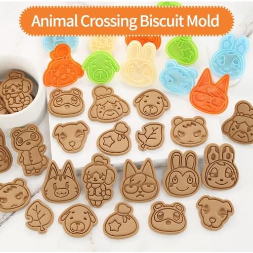 Mold For Baking Animal Sen Youhui Rabbit Tiger Cartoon Biscuit Mold Japanese Cookie Cutter 3d Pressing Household Baking Mold