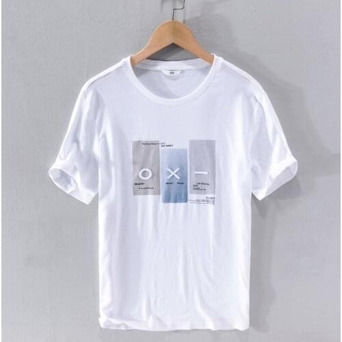 Suehaiwes style embroidery short-sleeved linen t shirt men summer white t-shirt for men casual fashion t shirts male chemise