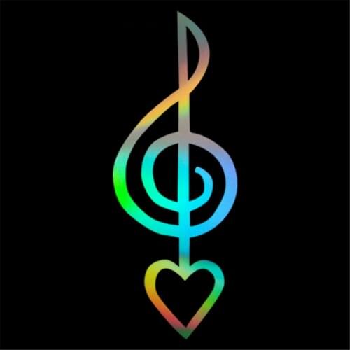 G Clef Heart Music Note Wall Stickers Car Window Door Vinyl Decal Removable