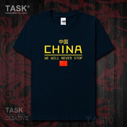Peoples Republic of China CHN mens t-shirt Chinese flag Short sleeve clothes cotton summer Streetwear casual Fashion tops 05