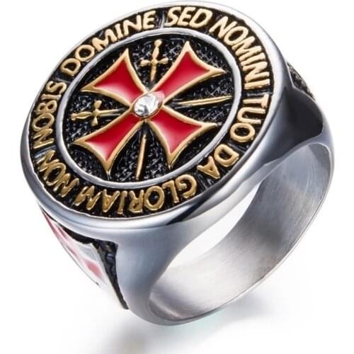 Classic Men Ring Cross Pattern Seal Totem Rings For Women Anniversary Christmas Gift Vintage Jewelry Accessories