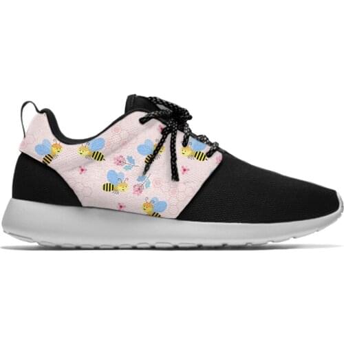 Bee Animal Cartoon Funny Cute Vogue Kids Sport Running Shoes Casual Breathable Lightweight 3D Print Sneakers Boys Children Girls