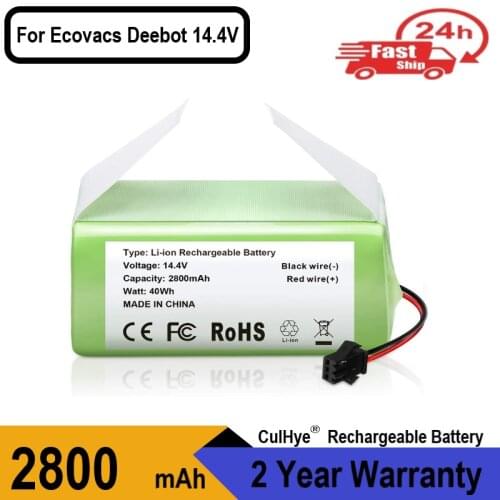 Culhye 14.4v 2800mAh Replacement Battery for Ecovacs Deebot N79 N79S DN622 & Eufy RoboVac 11, 11S, 11S MAX, 12, 15C, 15C 30C 35C