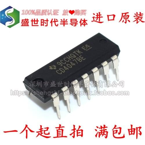 5/PCS NEW New Imported Original Cd4047be Dip14 Direct Plug Multi-Frequency Oscillator Logic Chip IC