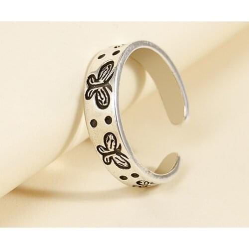 Fashion Ladies Vintage Butterfly Rings Bohemian Exquisite Hand Carved Rings Engagement Wedding Jewelry Gifts