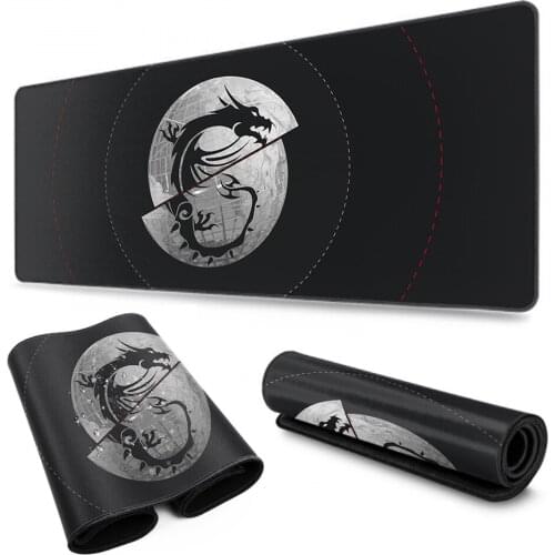 MSI DIY Custom Gaming Mouse Pad Large Anime Mousepad RGB Computer Mouse Pad Gamer Mause Pad LED Backlit Mat Keyboard Desk Mat