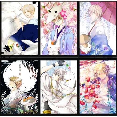 Anime 5D Diamond Painting Natsumes Book of Friends Diamond Mosaic Home Decor Embroidery Full Square Cross Stitch Kits Gift