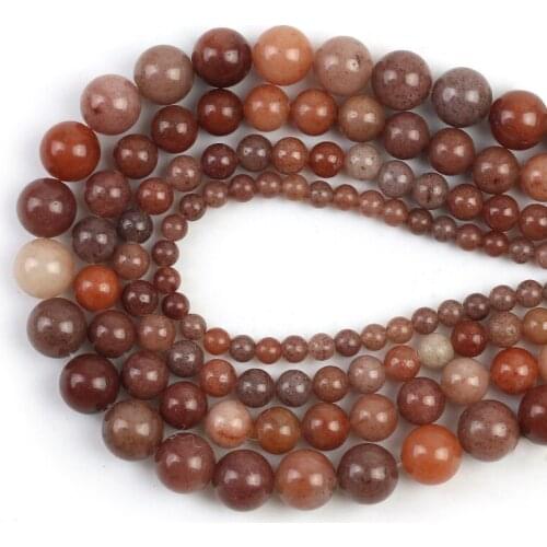 Natural Stone Purple Aventurine Round Loose Spacer Beads 15'' 4/6/8/10/12mm For Jewelry DIY Making Bracelet Charms Accessories