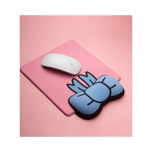 Cute Bowknot Wrist Silicone Computer Mouse Pad with Hand Rest Girl Ins Wind Wrist Pad